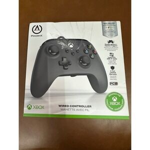PowerA Wired Controller Xbox Series X|S One PC Black Excellent Dual Rumble USB-C